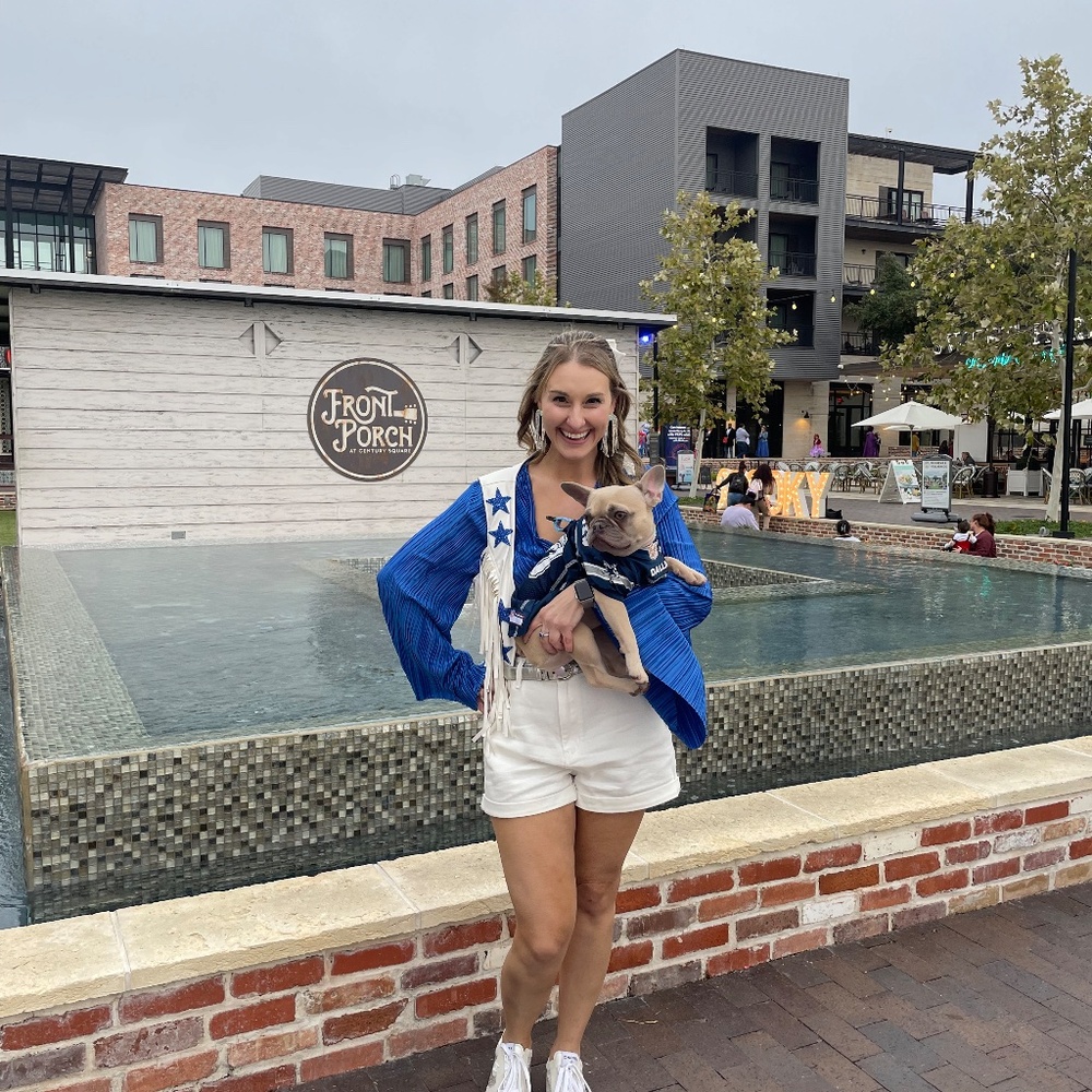 Dallas Cowboy Cheerleader Adult Halloween  Costume - Size Large